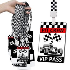 50 Sets Racing VIP Pass Cards with Racing Lanyards Bulk PVC VIP Pass Cards wi...