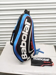 Babolat Team Tennis Bag Blue Holds 12 Racquets + Shoes bag and skipping rope.