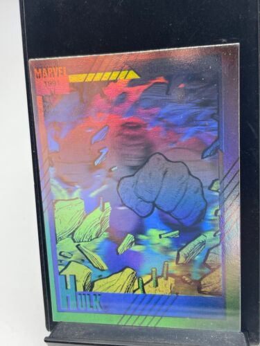 1991 Marvel Universe Series 2 🔥 Hulk Hologram H-2 Insert Chase Card - Picture 1 of 3