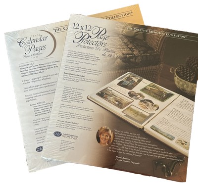 1 Creative Memories 12x12 Calendar Pages + 1 Page Protector 12x12 2001 Lot
