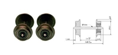 Fleischmann 20023 Spur N Paket zweiachsig einseitig isoliert Durchmesser mm. 6