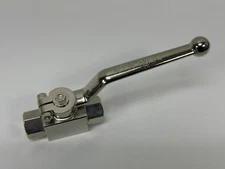 MTM Hydro 20.0035 Ball Valve Nickel Plated Steel 1/4" F x F 7250psi