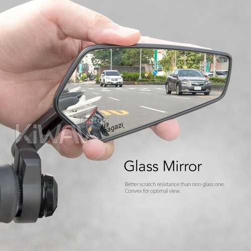 KiWAV Blade Pair Black Bar End Mirrors Fits Some Vespa Models, GTS/ GTV/ GT ε - Picture 7 of 12