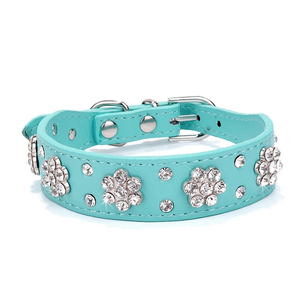 Fancy rhinestone cat collars cheap