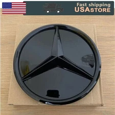 Black Star Convex Grill Emblem Fit For 2018-23 Mercedes Benz W177 W205 C250 US