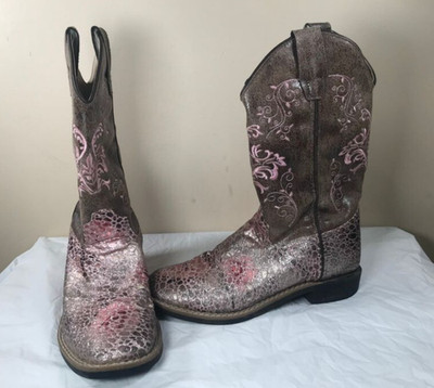 Womens old west cowgirl cowboy boots Sz 5D