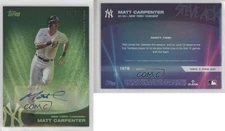 2022 Topps X Steve Aoki Base Green Glitter Blast /50 Matt Carpenter #167B Auto