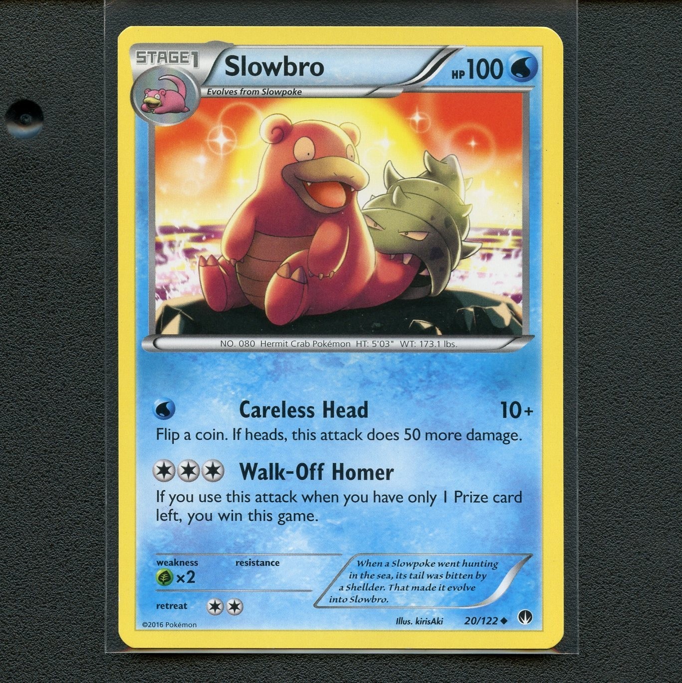 Pokémon TCG Slowbro 20/122 BREAKpoint Regular Uncommon Card EN-LP 2016