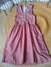 ISAR TRACHTEN Dirndl - Gr. 128 - rot/weiß kariert - TOP!!!
