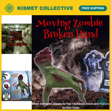 Creepy Animated Crawling Zombie Hand Prop - Sound Activated Horror Decor for Hal
