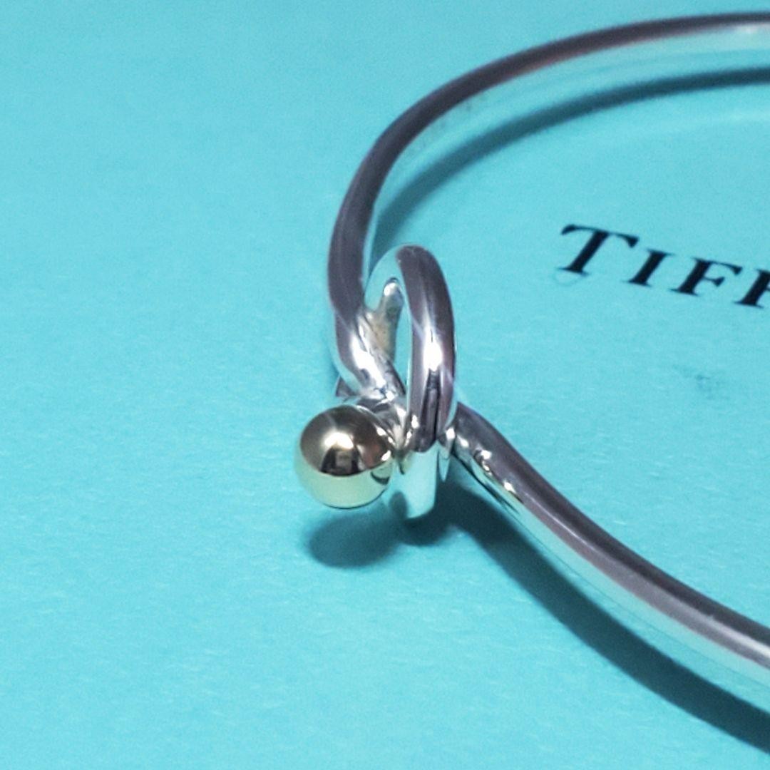 TIFFANY & Co. Bracelet Love Knot Hook & Eye Bangle Silver 925 18K