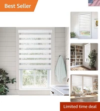 Zebra Roller Shade Cordless Light Filtering Blinds for Windows 35x72 inches