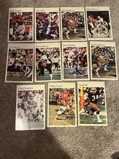 Vintage 1981 NFL Football Mini Poster Autograph Lot of 11. No COA. 