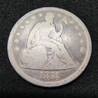 1871 Seated Liberty Dollar $1 - Philadelphia Mint - Good  Condition - 90% Silver