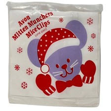 Avon Mitten Munchers Mice Clips one pair 1992
