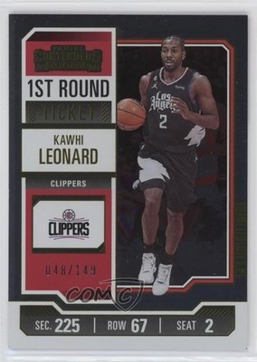 2023-24 Panini Contenders 1st Round Ticket 48/149 Kawhi Leonard #80 14mf