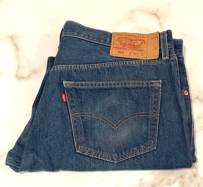 Levi s 501-0115 Shrink-to-Fit Raw Denim Jeans W38 L30 Made in Guatemala