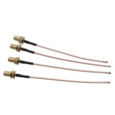 Pack of 4 U.FL /IPX  PCI to RP-SMA Female Pigtail Antenna Wi-Fi Coaxial5237