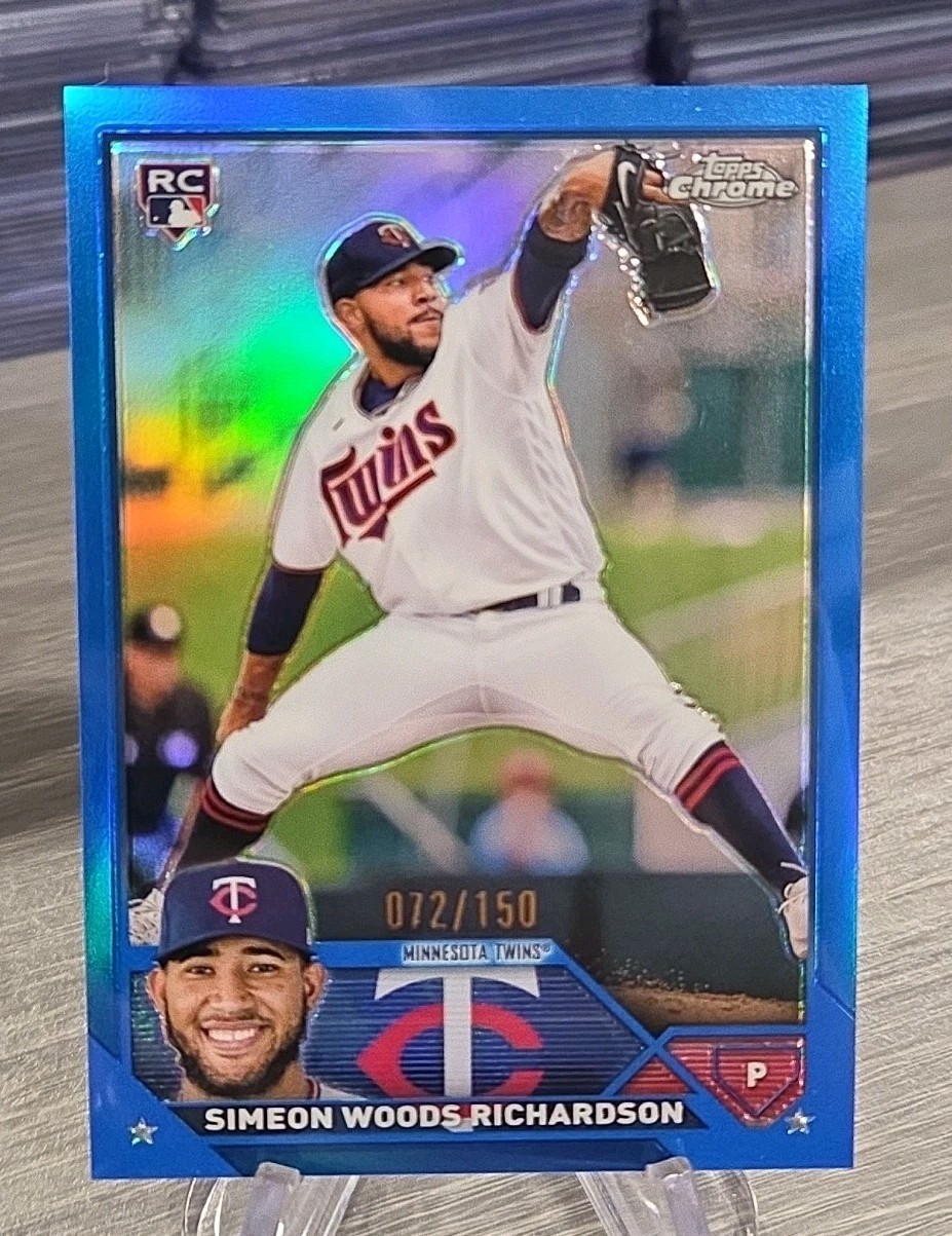 Simeon Woods Richardson 2023 Topps Chrome Blue Refractor /150 Rookie #173 Twins