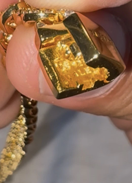 Pandora Timeless al14K Gold-plated Pavé Cuban Chain Bracelet 7 .1 IN BOXED REAL! - Image 2 of 4