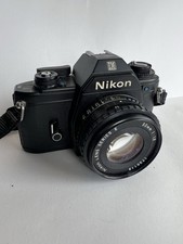 Nikon EM 35mm Film Black Camera  Nikon Series E 100 mm Lens