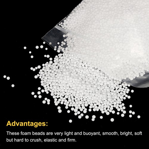 Foam Beads Foam Balls 2-3mm White 1 Pack Approx 4000pcs - Picture 3 of 7