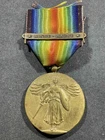 WW1 WWI Military US Army Allied Victory Medal w/ Aisne-Marne Service Bar Award