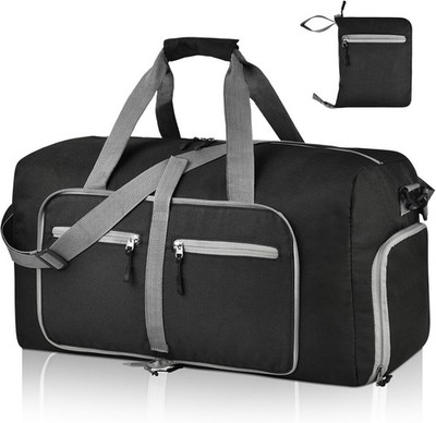 Bolsa De Viaje Grande Bulto 40 Litros Para Hombre Mujer Negro Morral En Oferta
