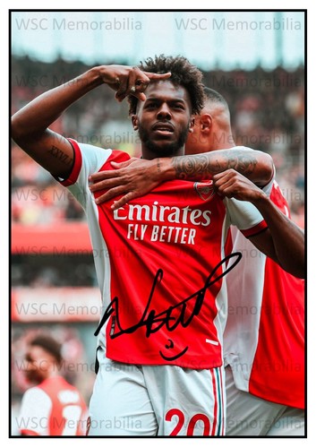 10905. Nuno Tavares Signed Pictures A4 Prints Arsenal Lazio Forest Marseille etc
