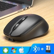 Wireless Mouse Rechargeable Optical Silent Mice USB For PC Laptop UK