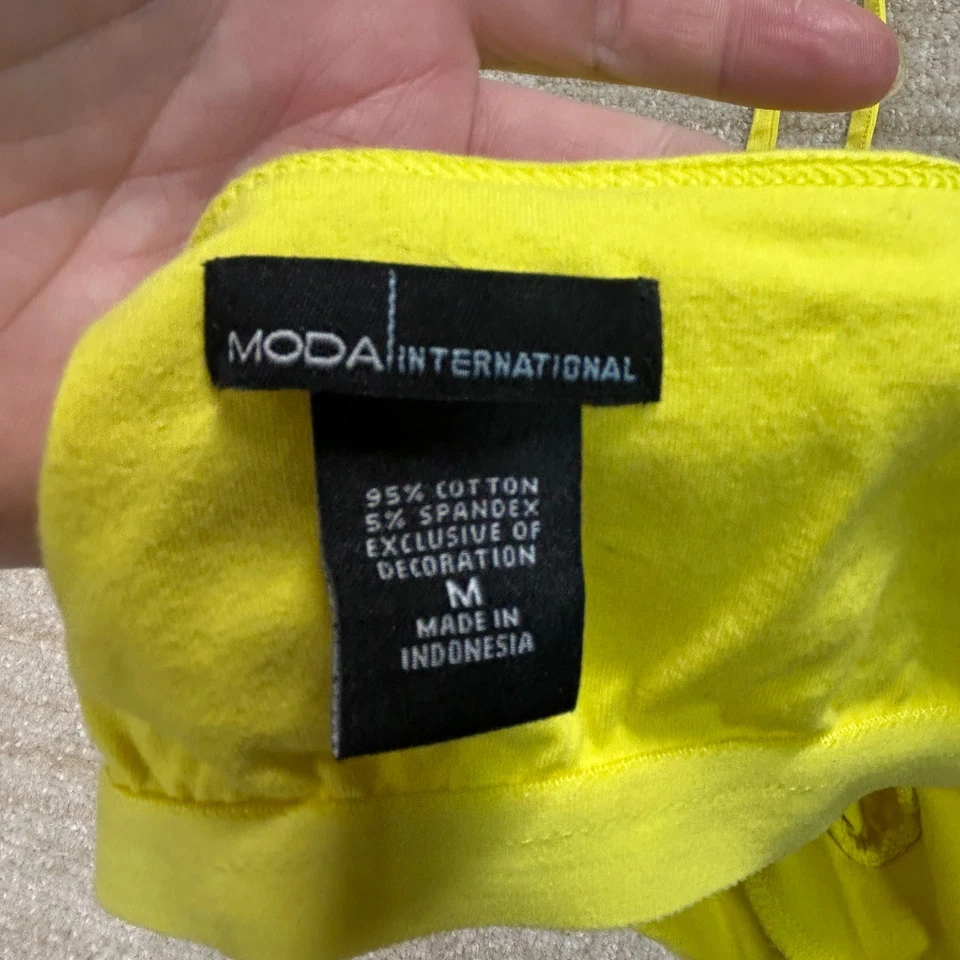 Moda International Womens Medium Yellow Halter Summer Casual Dress - Image 4 of 4