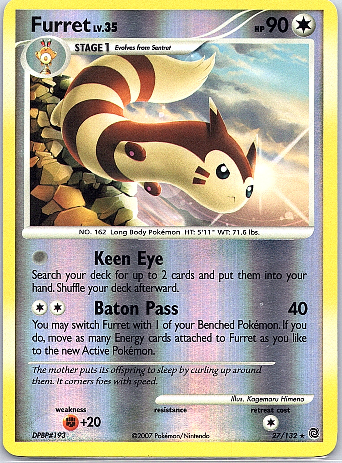Furret 27/132 Secret Wonders Reverse Holo LP
