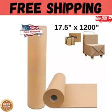 17.5" x 1200'' Brown Kraft Paper 50 lb Basis Thick Roll Packaging Shipping NEW