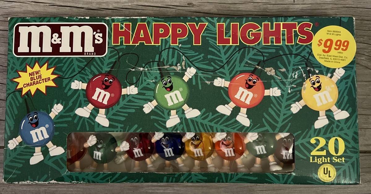 Vintage M&M Candy Character Happy Lights 20 String Set