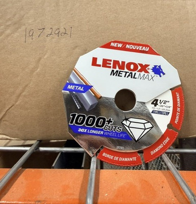 Lenox Tools 1972921 LENOX DIAM CUTOFF WHEEL AG 4.5'' X 7/8''