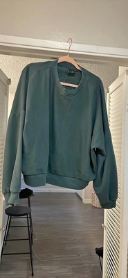 VANS Oversized Crewneck Sweater Women Large Dark Green Casual Pullover