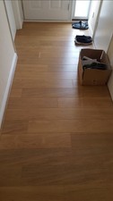 Quickstep 9.5mm Laminate Flooring natural varnished oak used VGC