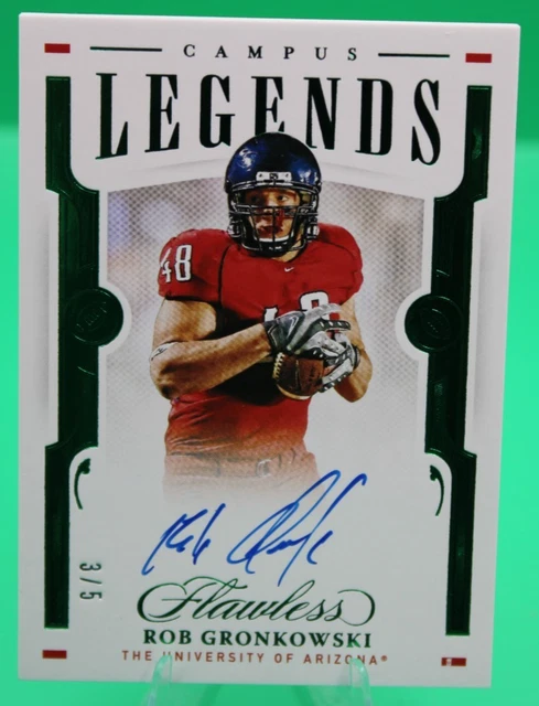 2021 Panini Flawless Campus Legends /5 Autograph Rob Gronkowski No. CLS-RB