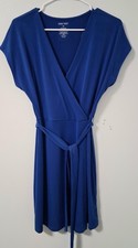 Nine West Womens Dress Sz Med  Blue Short Sleeve