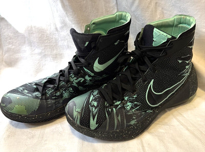 Nike Hyperdunk 2015 Black Green Strike Basketball Shoes 749567-030 Mens 11.5