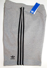 adidas Originals 3-Stripes Shorts Men's size M Gray/Black Zip Pockets JY1381