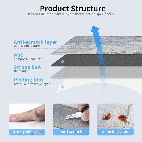 Salpicadero de azulejos pelar y pegar 102 piezas para cocina baño, 3 pulgadas X 6 pulgadas. Palo - Imagen 5 de 11