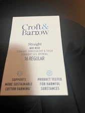 Womens Croft&Barrow Effortless Stretch Pant. MidRise Size 16Regular Black. 