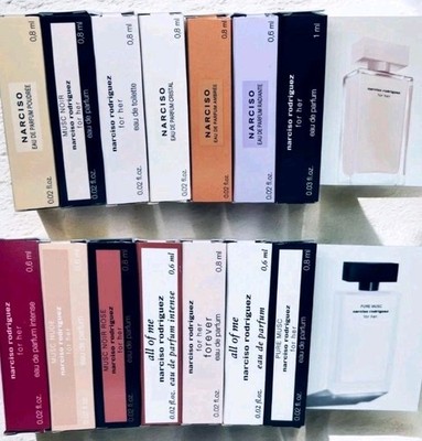Narciso Rodriguez Perfume Collection 14pc Sample Vial Spray Set