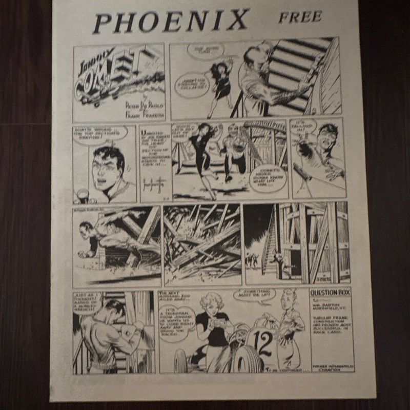 Phoenix Clipped Comic Strips Mixed Lot Tarzan Flash Gordon Secret Agent Corrigan