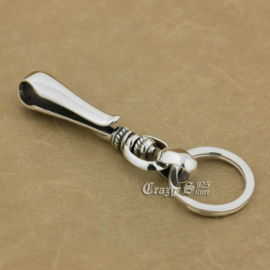 Mens hotsell silver keyring