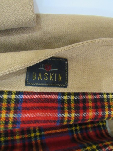 VTG Zero King Baskin Overcoat Wool-Nylon Blend Plaid Lining Made In USA 46L - Picture 17 of 17
