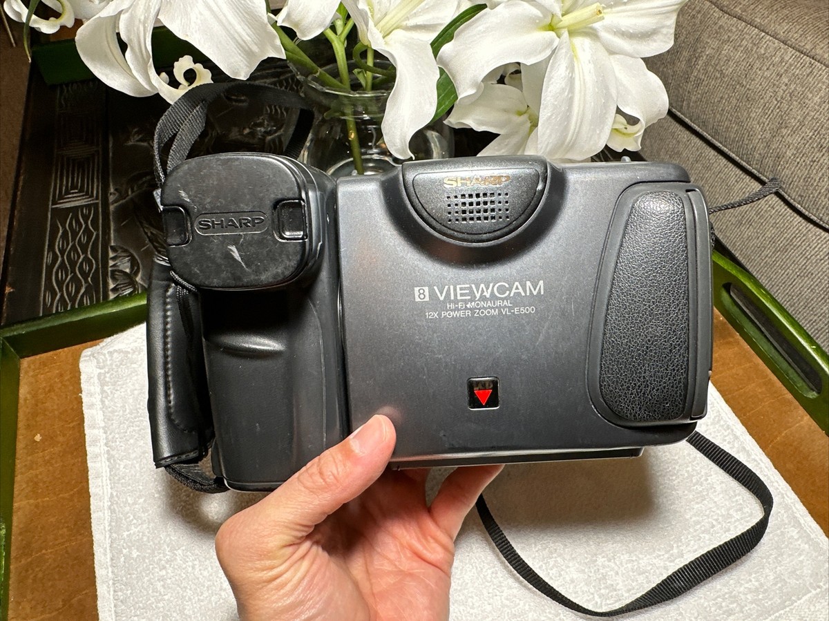 Vintage Sharp VL-E500U 8mm Analog Camera VIEWCAM Hi-Fi 12x