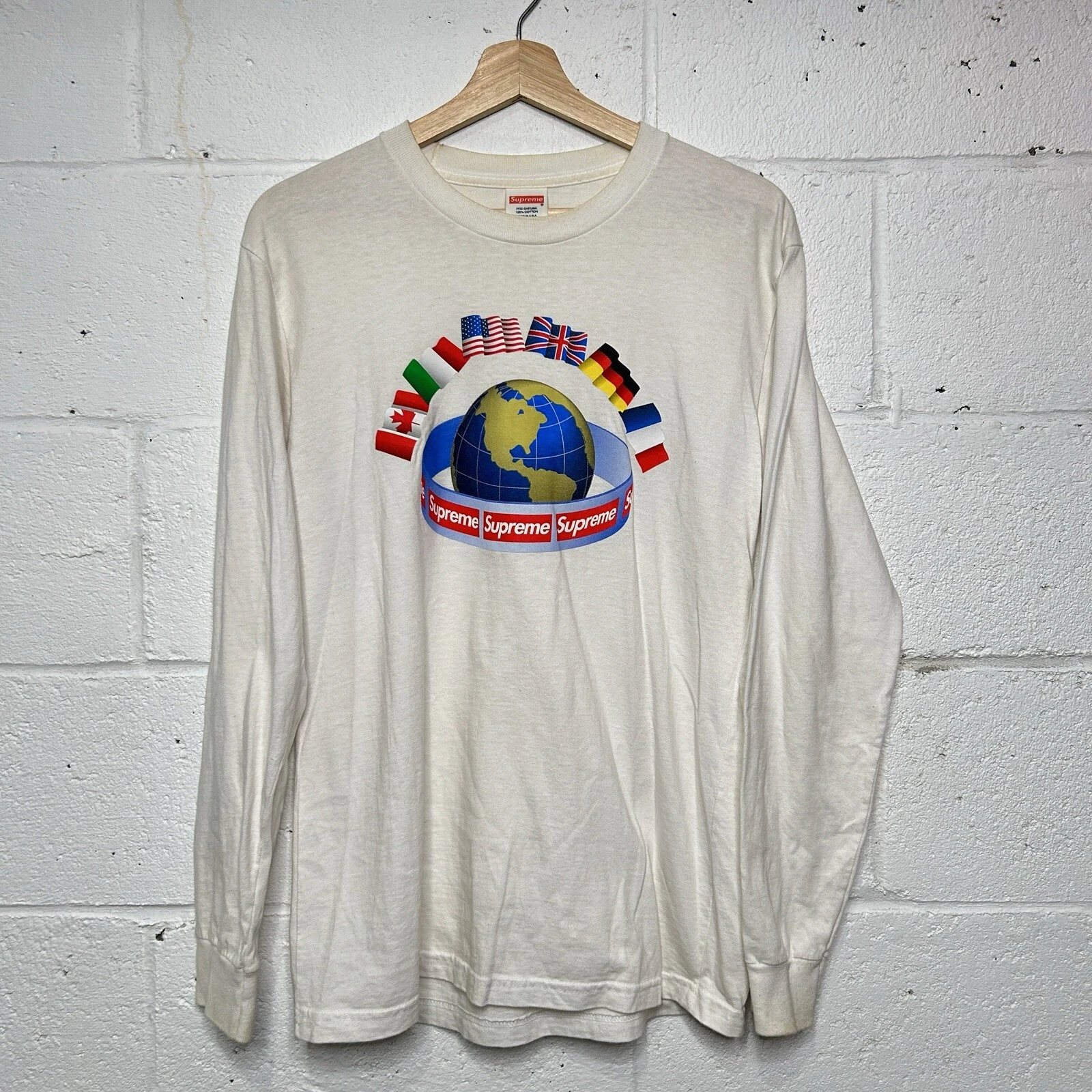 Drapeaux manches longues FW15 Supreme Worldwide L/S 