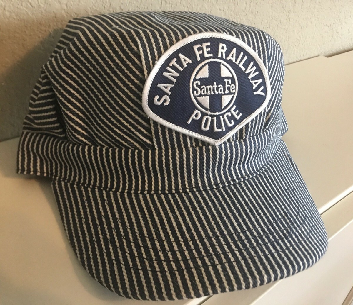Conductor Hats True Religion Denim Hat Engineer/Conductor Cap /Hat  -Vintage Santa Fe Police -Adult Or
